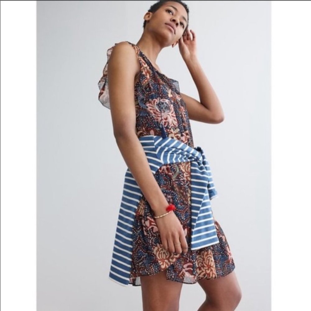 Madewell Sea Floral Lily Ruffle Dress XS
